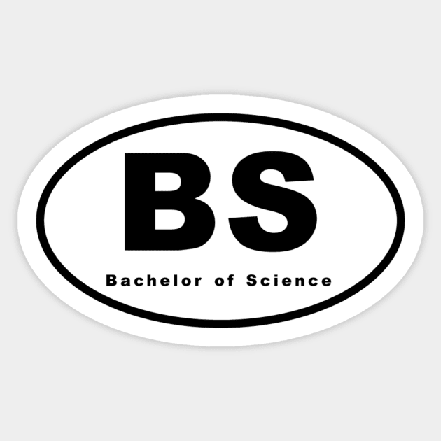 BC (Bachelor of Science) Oval Sticker by kinetic-passion